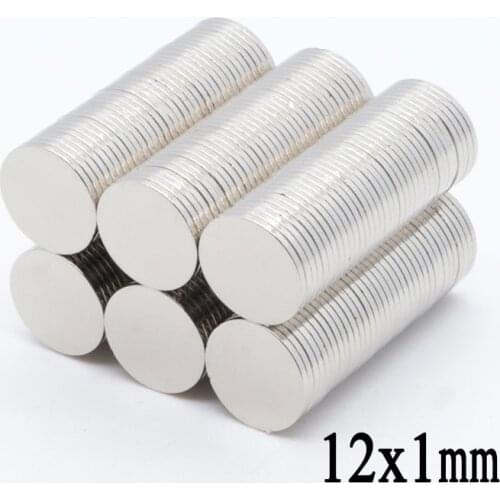 500pcs 12x1 mm N35 Super Strong Powerful Disc NdFeB Rare Earth Magnet 12*1 mm Round Neodymium Magnets 12mm x 1mm