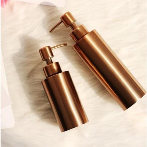 550ml, 350ml, 250ml Nordic Gold, Silver Stainless Steel Shower Gel Soap Dispenser Emulsion Sub-bottle Home Shampoo