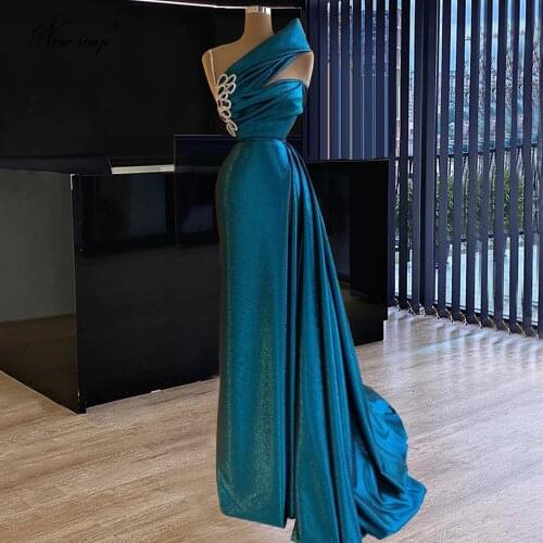 African Arabic Long Prom Dresses 2021 Customized Woman Satin Evening Dresses Abendkleider Dubai Party Night Gowns Robe De Soiree