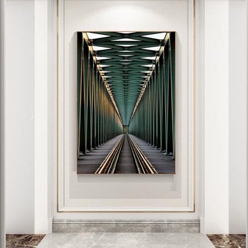 AHPAINTING Wall Art Picture Canvas Print Landscape Painting Architecture Photo For Living Room Home Decor No Frame