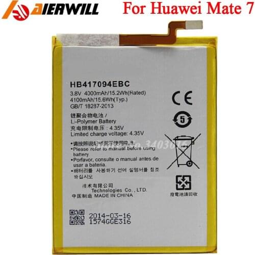 HB417094EBC Battery For Huawei Ascend Mate 7 MT7 TL00 TL10 UL00 CL00 Batterie Accumulator 4100mAh