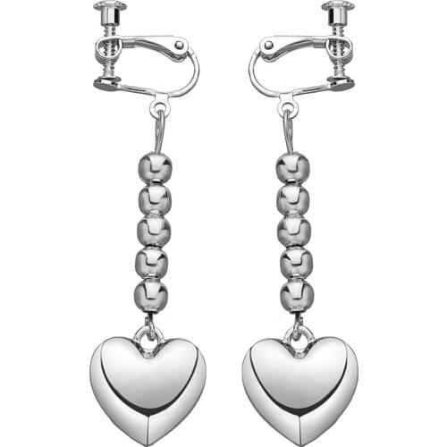 Anime Hunter Hunter Hisoka Earrings Kpop Heart Pendant Tassel Earrings No Pierced Earrings Woman Man Cosplay Costume Jewelry