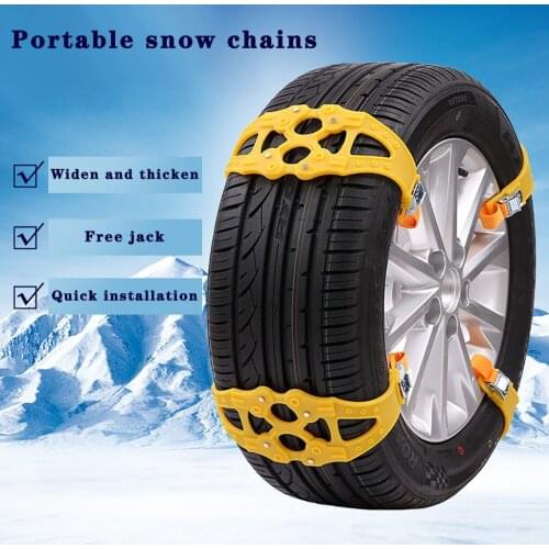 Car Snow Chain Universal Double Buckle Car Tire Snow Chains Belts Safety Anti-skid Chains Emergency Winter Driving for Car Truck