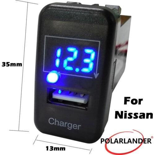 USB Car Charger LED light Voltage Display 12V 2.1A for Honda for Toyota for Nissan for Mitsubishi for Suzuki for Mazda