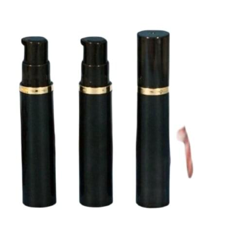 10ML black airless plastic bottle for serum/sample/lotion/emulsion cosmetic packing plastic bottle