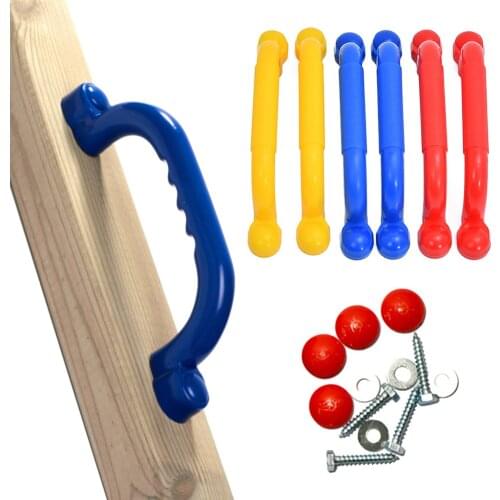Kids Climbing Safety Handles Set Playhouse Handles Safety Hand Grips Jungle Gym Grab Bar for Swing Set Playground Handles