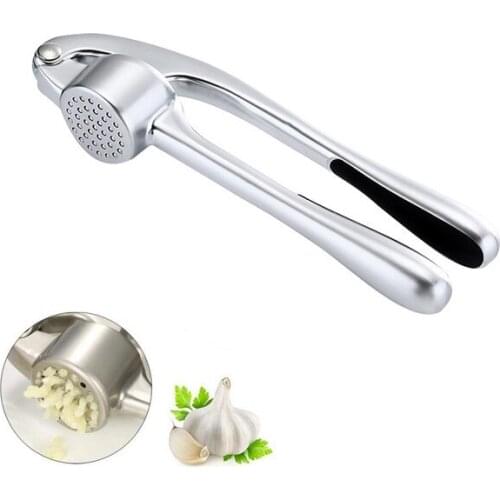 Durable Cooking Gadgets Kitchen Zinc Alloy Garlic Press Soft Ergonomic Handle Crusher Garlic Press