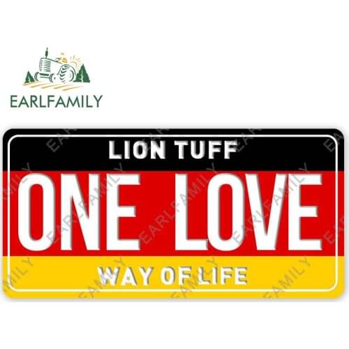 EARLFAMILY 13cm x 6.5cm DIY Car Stickers for One Love Germany License Plate Decals Waterproof Laptop Trunk Graffiti Graphics