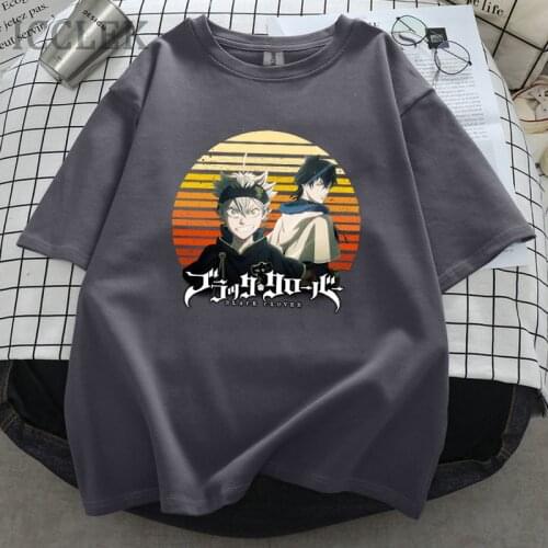 Black Clover Asta Yuno Noell Silva Women Men T-Shirt Summer Harajuku Funny T-shirts Ullzang Japan 90s Anime Hip Hop Male T-shirt