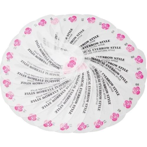 24pcs/lot Brow Painted Eyebrow Pencil Stencils Model 24 Styles Template Stencil for Eye Eyebrow Makeup Shaper