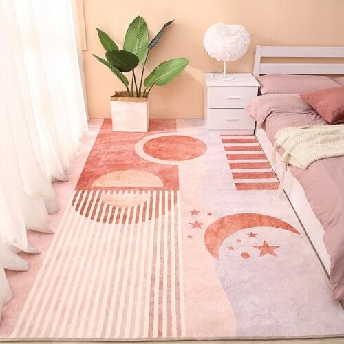 Brief Girl Shaggy Carpet Livingroom Home Kids Room Rug Soft Short Plush Bedroom Carpet Sofa Coffee Table Floor Mat Cloakroom Rug