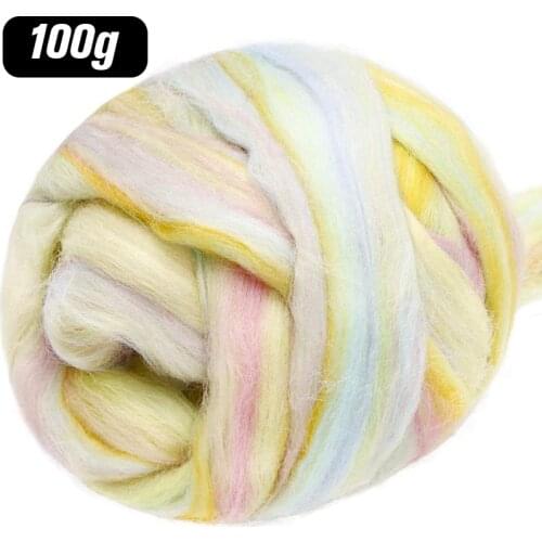 LMDZ 3.53oz Wool Roving Yarn, Fiber Roving Wool Top, Wool Felting Supplies, 100% Pure Wool, Chunky Yarn, Spinning Wool Roving