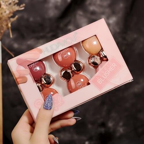 5 Colors Set Optional Rose Matte Velvet Blush Waterproof Face Pigment Cheek Natural Makeup Contour Shadow Blush Long-lasting