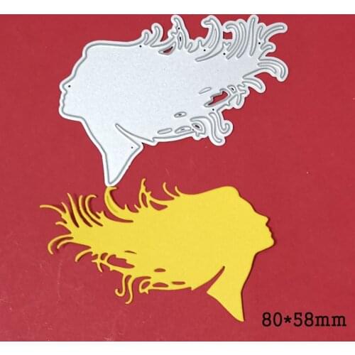 Metal Cutting Dies Girl Long Hair Cut Die Mold diy Scrapbooking Paper Card 2021 New Craft Knife Blade Punch Stencils Dies