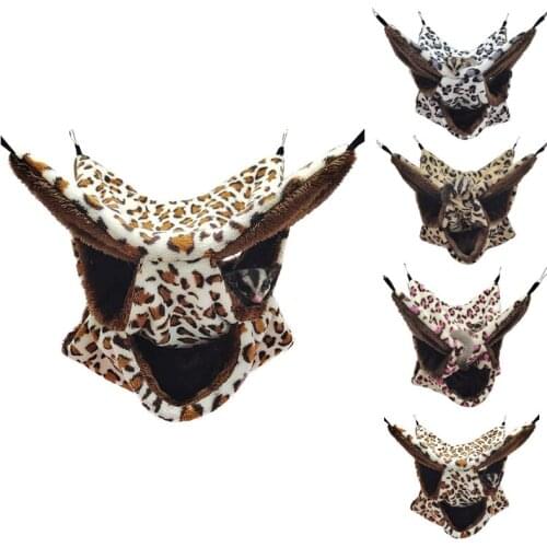 Multifunction Small Pet Animal Hanging Cage House Double Layer Hamster Winter Keep Warm Hammock Bed Sleeping Bag New Born Pet