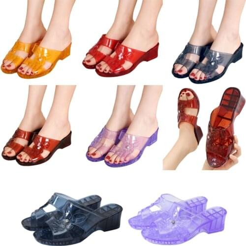 New transparent casual slippers for summer wear non-slip womens slippers