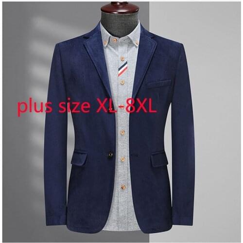 New Arrival Suepr Large Autumn And Winter Fashion Casual Suit Coat Single Breasted Blazers Men Suits Plus Size L-5XL6XL 7XL 8XL