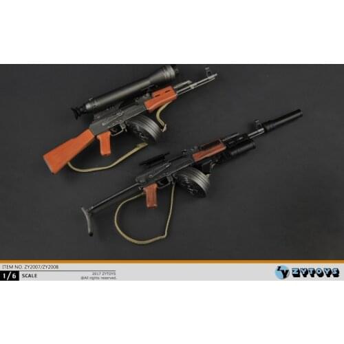 [ESTARTEK] ZYTOYS 1/6 AK47 / AKS47 Plastic Weapon Model Props for Phicen VC UD ND Jiaou Doll HT 12" Action Figure DIY