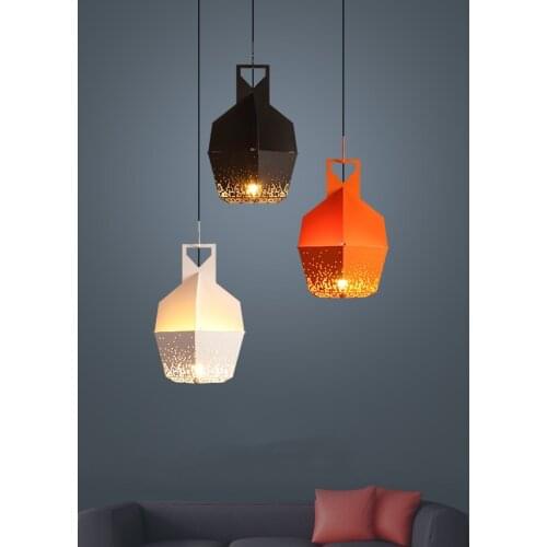 Nordic Pendant Lights Industrial Vintage Iron Cutout Hanglamp For Bedroom Dining Room Bar Decor Home Loft Luminaire Suspension