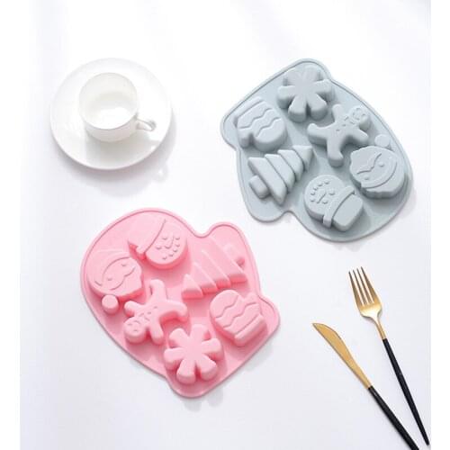 Christmas glove shape silicone mold diy chocolate aroma gypsum silicone cake decoration mold