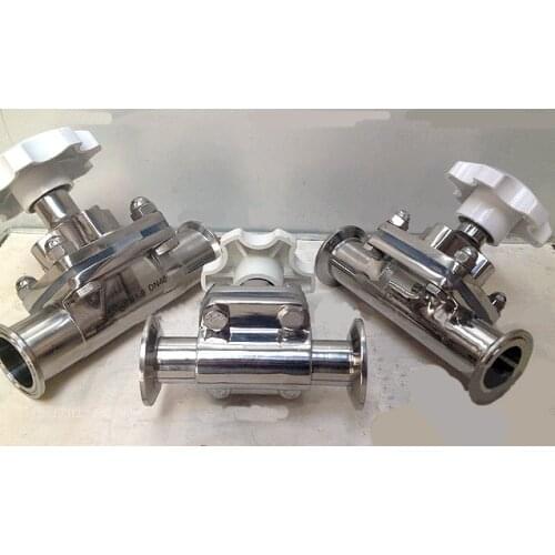 DN19 Sanitary Fitting Diaphragm Valve SS304 Clamp Type Stainless Steel