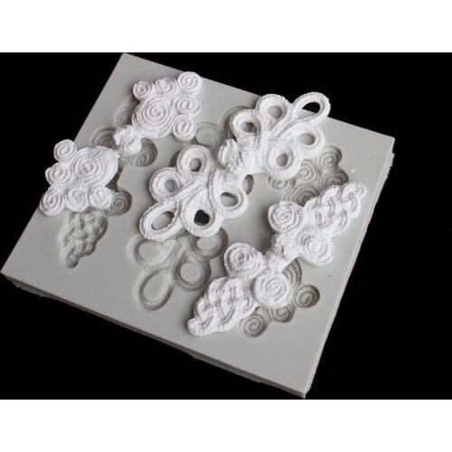 Chinese knot silicone mold DIY fondant cake mousse mold chocolate dry Pez mold baking utensils