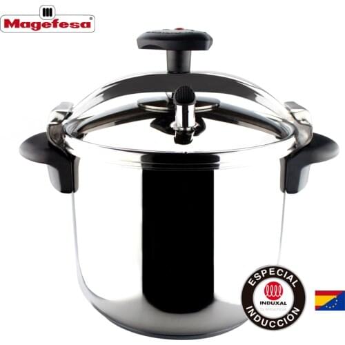 MAGEFESA STAR pressure cooker fast, easy to use, stainless steel, induction. 3 Security Systems (straight 4L + 6L)