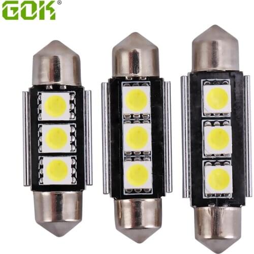 Super Bright! 10pcs/lot festoon 3smd 36mm 39mm 41mm Canbus led 5050 smd Car Festoon led READING Lamp Bulbs White Bulb