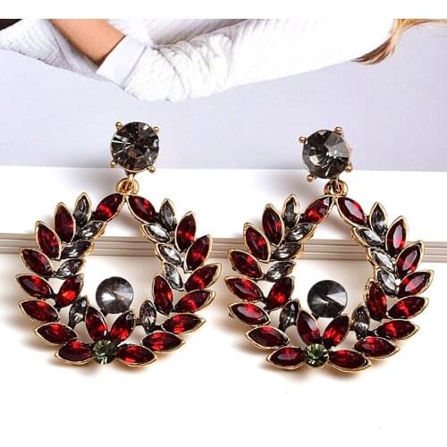 Statement Colorful Crystal Earrings High-grade Fashion Trend Rhinestone Drop Earring New Jewelry Accessories For Women Wholesale
