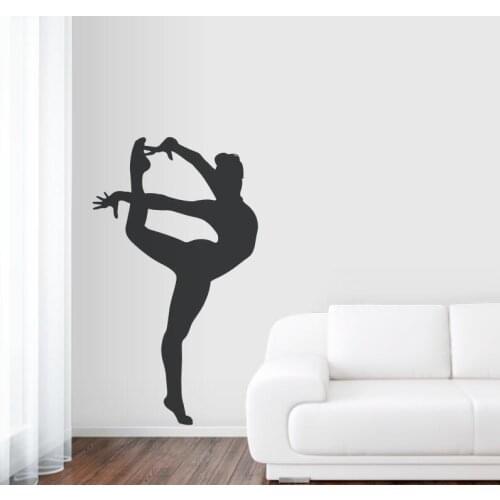Black Wall Decor Gymnast Silhouette Wall Decal Living Room Home Decor Vinyl Wall Stickers For Gym Waterproof Art Mural ZA687
