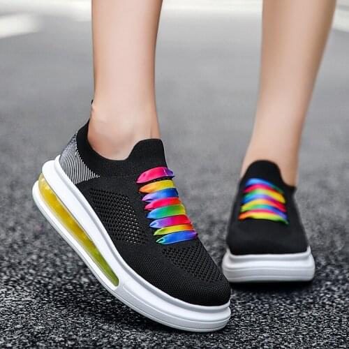 Women Tennis Shoes Breathable Lace-Up Air Mesh Sock Female Sneakers Sports Footwear Tenis Feminino Chaussure Femme Brand Sneaker