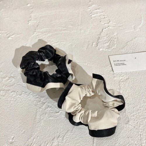 Women Fashion Leather Hair Ties Girl Ball Head Ponytail Hair Accessories