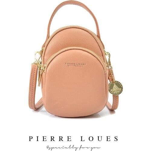 PU Leather Texture Ladies Fashion Mini Solid Color Multifunctional Backpack