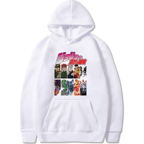 2020 JoJo Anime Manga Hoodie Role Printing Cartoon Nice Loose Hoodie Men Cotton Hoodie