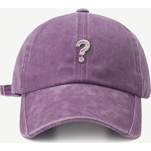 2020 Autumn Hip Hop Question Mark Embroidered Adjustable Baseball Cap Men Women Casual Cotton Snapback Hats Harajuku