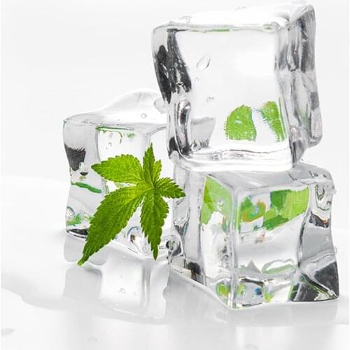 5-75pc 1/2cm Cube Square Shape Glass Luster Ice Cubes Fake Artificial Acrylic Ice Cubes Crystal Photography Props Kitchen Decor