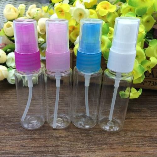 5pcs 20ml Transparent Plastic Perfume Atomizer Mini Empty Spray Bottles Cosmetics Makeup Containers Travel Bottles Random Color