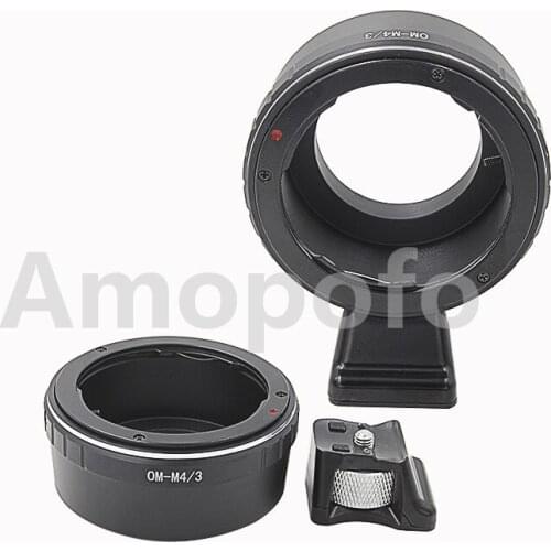 Amopofo OM-M4/3 Short Tripod Adapter,for Olympus OM Lens to M4/3 PL1 P2 GF1 GH4 OM-D G6 Camera Adapter