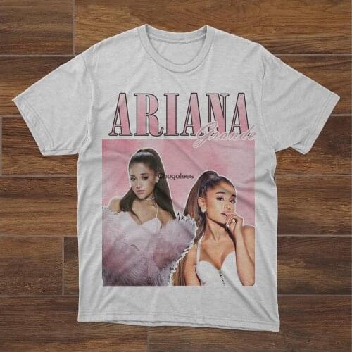 Ariana Grande Vintage 90s Design Ariana Grande in Pink Dress Tee Ariana Grande Fan Made Tee