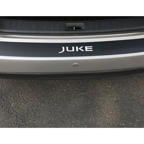 Car Stickers Auto Rear Trunk Guard Carbon Decal For Nissan Juke Car Rear Bumper Protector Anti-Scratch Trim Stickers Accessories