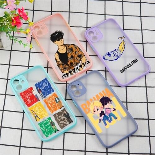 BANANA FISH Japanese Anime Phone Case for iPhone 12 Mini 11 Pro X XS XR Max 6 6S 7 8 Plus SE 2020 Skin Feel Cartoon Back Cover