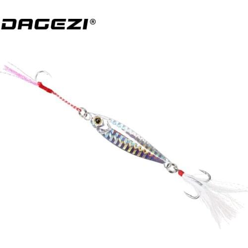 DAGEZI Metal Jig Hard Bait 16g 1pcs SaltwaterJigging Fishing Lure Laser Body Sinking Bait For Carp Fishing Hard swimbait