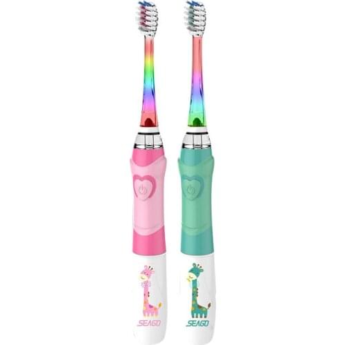 ChildrenS Electric Toothbrush Dry Battery High Frequency Micro Vibration Soft Bristle Sound Button ABS Toothbrush