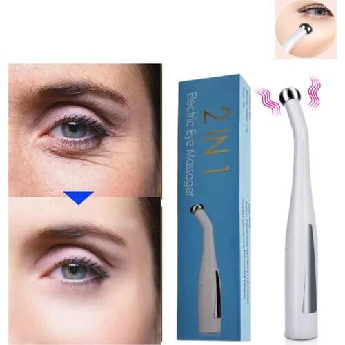 Electric Eye Massager Vibration Anti-Aging Tightening Device Wrinkle Dark Circle Puffiness Remover Skin Rejuvenation Beauty Pen