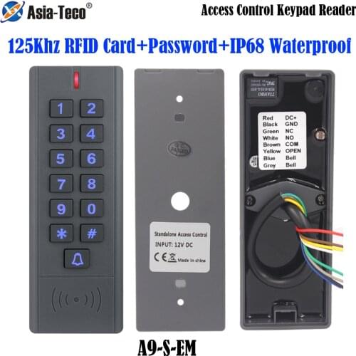 125Khz RFID Access Control System Device Machine 1000 User Proximity Entry Door IP67 Waterproof A9-SM