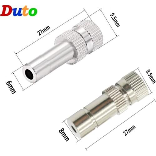 8mm/6mm Quick Slip Lock Nozzle Anti-drip Fog Misting Nozzles 5~20Bar Irrigation Sprinklers for Misting Cooling System 50PCS
