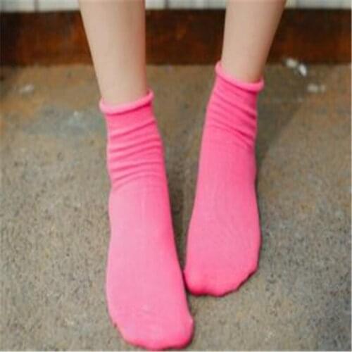 Ms wave dots of pure color cotton socks-52