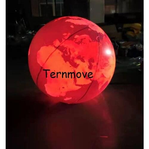 Giant inflatable led lighting earth inflatable planets ball for advertising Earth globe ball with lights for event promotion