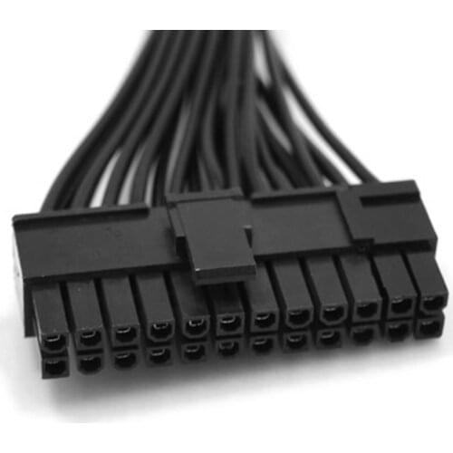 32cm PC Case Motherboard 24 Pin Male to Female Power Supply Extension Cable Dropshipping Wholesale