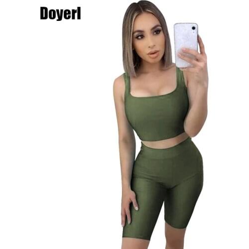 Short Tracksuit Women Set Summer Clothes for Women Sportwear Biker Shorts 2 Piece Set Sport Set Women Fitness Two Piece Outfits